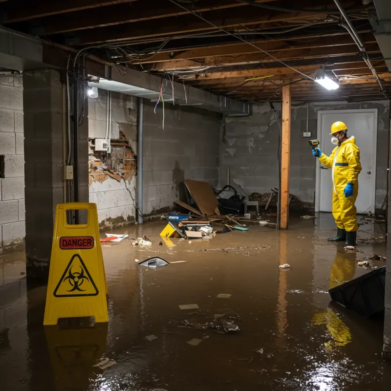 Flooded Basement Electrical Hazard in Latham, NY Property